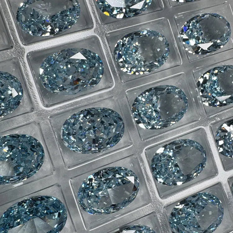 特价宠粉帕拉伊巴绿椭圆尖底锆石冰花切美甲diy饰品鸽子蛋雪花钻