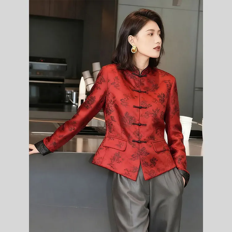 秋季气质高端独特新中式女装国风外套女2025秋季新款唐装复古上衣