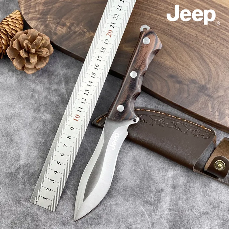JEEP便携高硬度手把肉小刀户外吃牛羊排餐刀家用分割刀切水果刀具