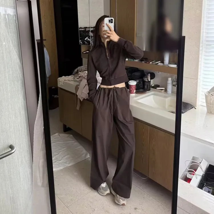 ROMI STUDIO 轻薄干爽弹力快干抽绳松紧腰棉质休闲裤 RWCLXM2730
