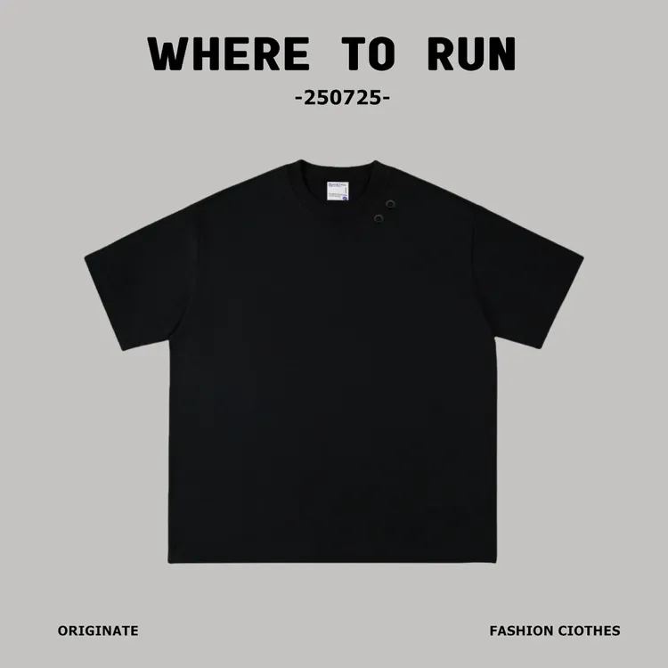 WHERETORUN王嘉尔同款痞帅慵懒风重磅宽松高级感百搭男生短袖t恤