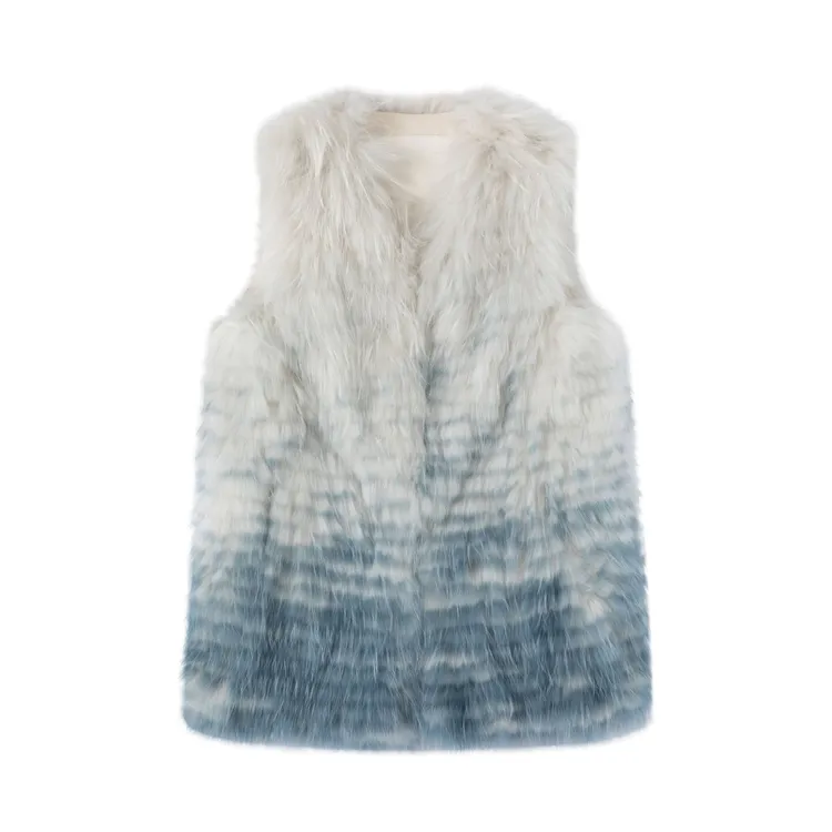 【现货】多巴胺 中长款貉子毛背心 真毛 2025秋冬新款