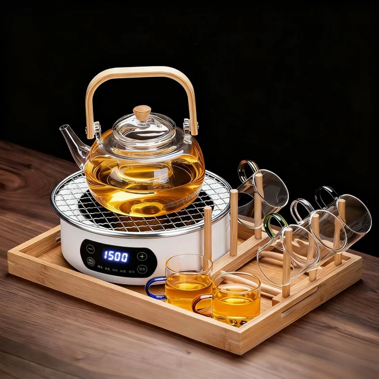 围炉煮茶器具全套家用煮茶器2025年新款大容量耐热蒸煮玻璃茶套组