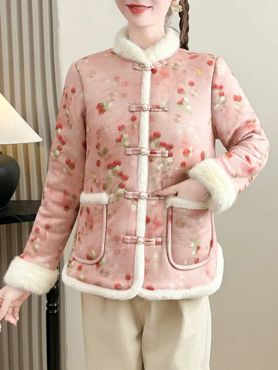 新款棉衣冬季中式民族风棉服上衣加绒加厚网红通用拜年服保暖外套