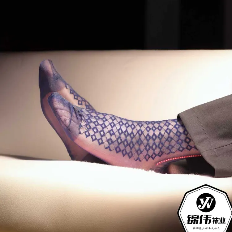 新款男士锦纶丝袜商务袜子老式中筒袜男袜夏季薄款松口袜男士丝袜