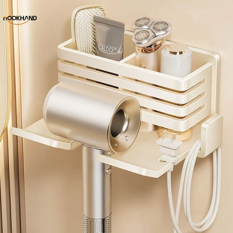 吹风机置物架免打孔卫生间收纳电吹风挂架浴室简约壁挂式风筒支架