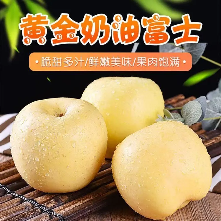 烟台栖霞奶油富士苹果当季新鲜脆甜多汁水果