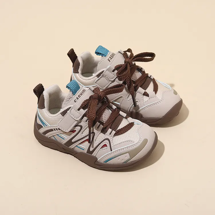 儿童户外阿甘鞋2025年秋季新款男童百搭皮面运动鞋韩版女童德训鞋