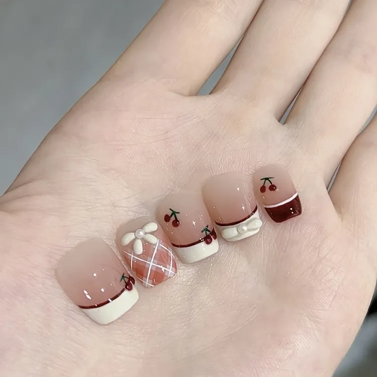 指画舫【樱桃】纯手工设计高端穿戴甲