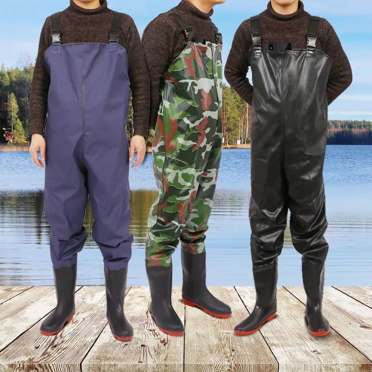 背带钓鱼裤下水裤插秧防水雨裤牛筋抓鱼捕鱼赶海连体裤背带裤男士