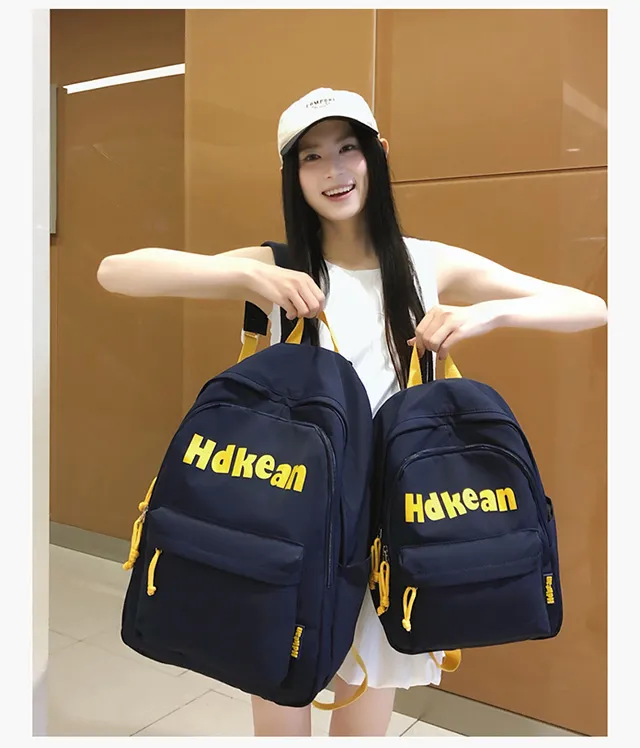 女大学生小型双肩包 初中生ins众大容量双肩包女高中男女简约百搭