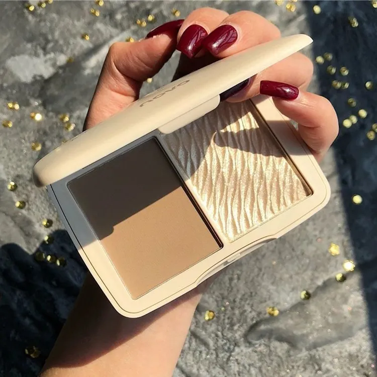 novo脸部透亮双色修容腮红高光一体盘持久修饰侧影鼻影提亮粉闪粉