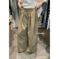 AJ（1ajx95600#）百穿不腻！压褶设计阔腿高腰休闲裤 9-28