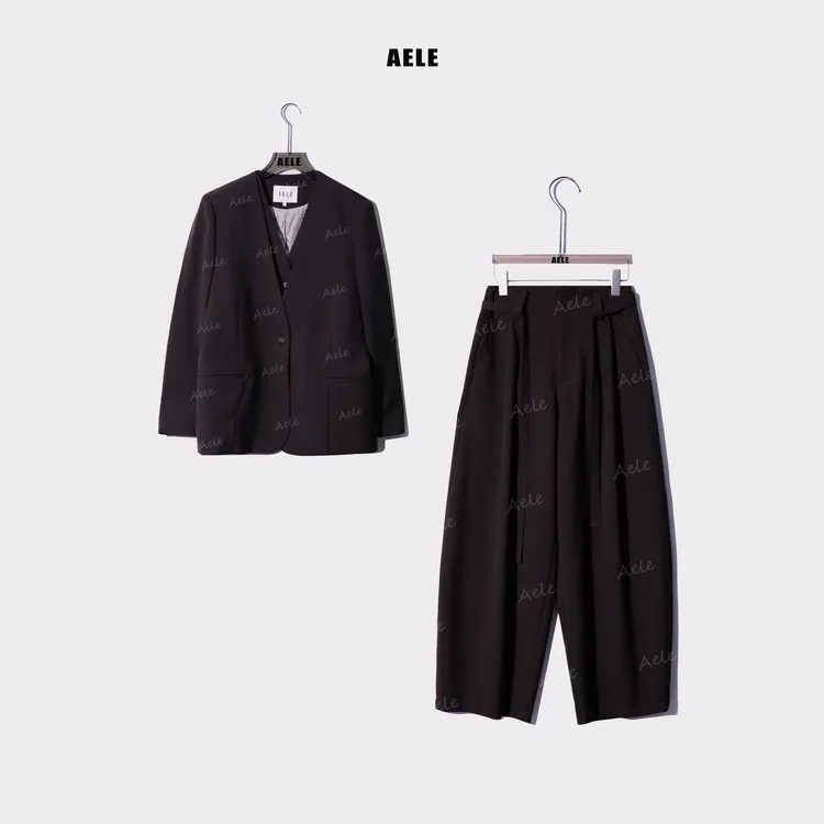 AELE轻奢复古设计师款潮流三件套 西服+马甲+裤子 D853 2631 AD