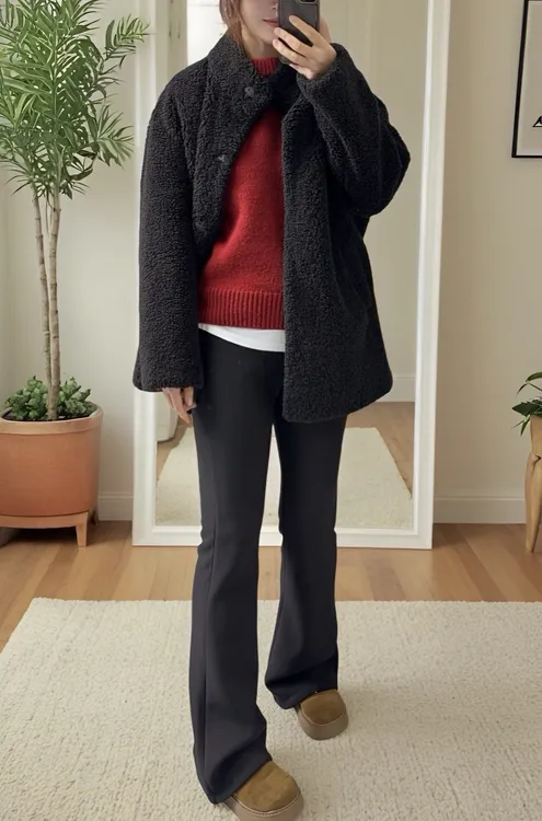 大尚同款北极绒高弹微喇裤（排单三天以内）