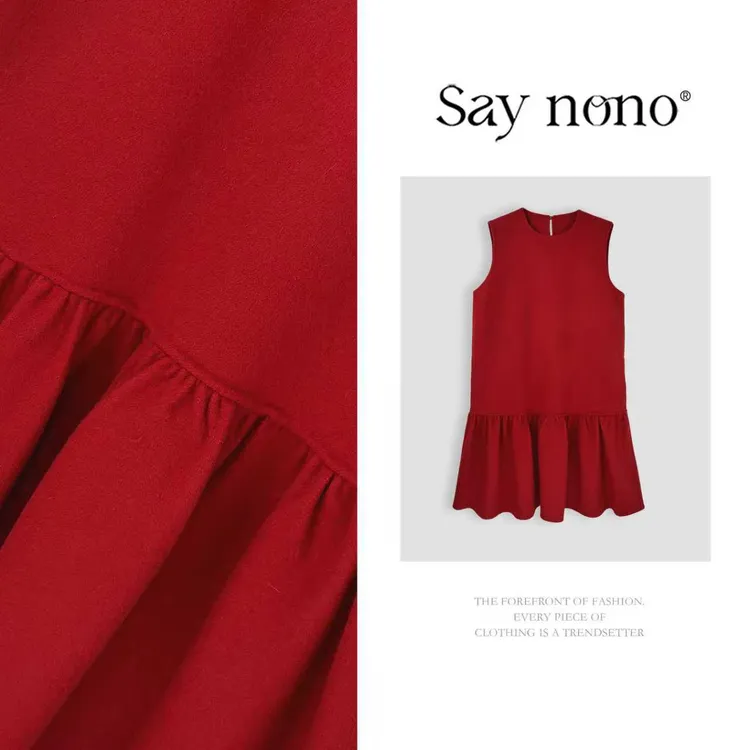 懒猫nono│Saynono 法式减龄休闲设计羊毛羊驼毛连衣裙 GB0910BY