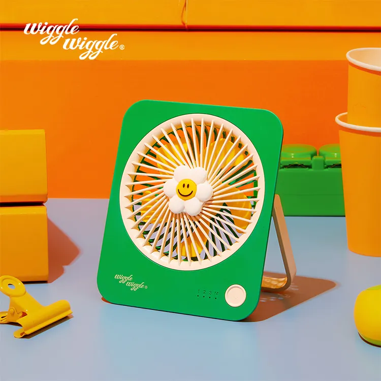 wigglewiggle桌面迷你风扇超薄可折叠便携式宿舍适用静音办公室