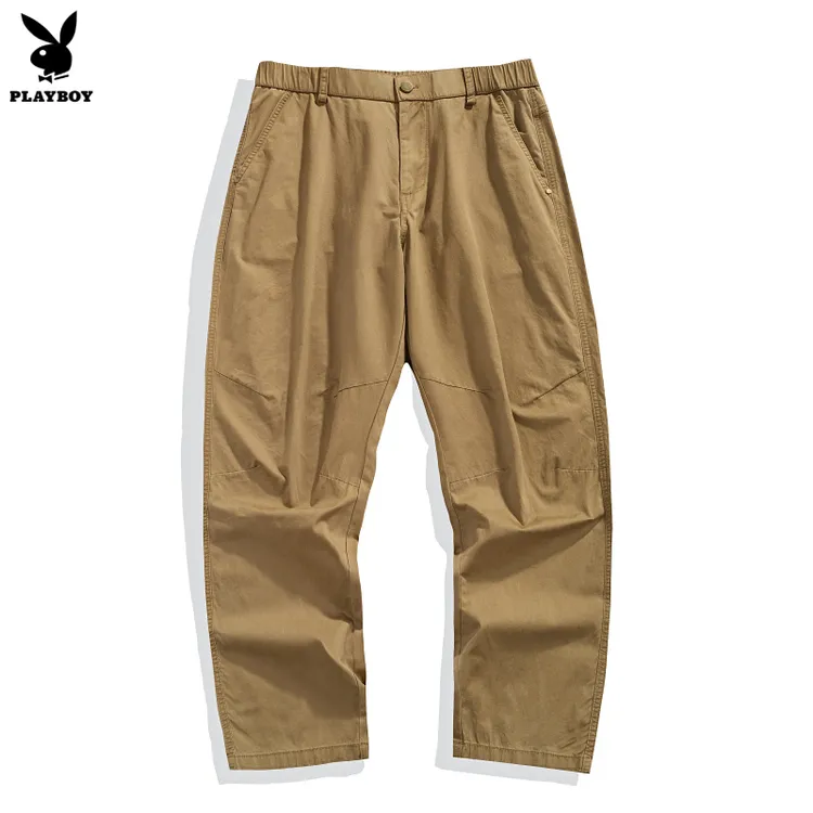 PLAYBOY花花公子2025年秋冬季新款柔软舒适直筒休闲裤卫裤美式潮