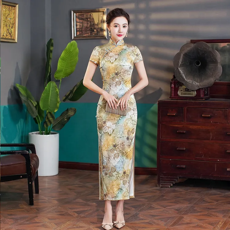 特级桑蚕丝旗袍新款爆款女改良新中式女士洋气连衣裙女款高贵气质