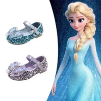 艾莎女童鞋软底女童水钻公主鞋轻奢儿童时尚水晶鞋小女孩水晶闪亮