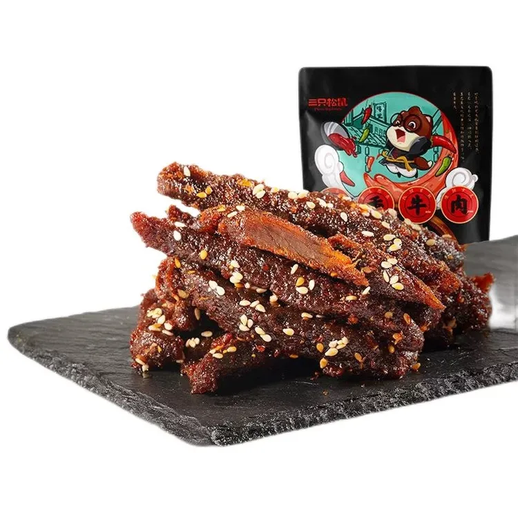 三只松鼠_麻辣味蜀香牛肉60g川香麻辣味巴蜀牛肉卤味牛肉熟食零食