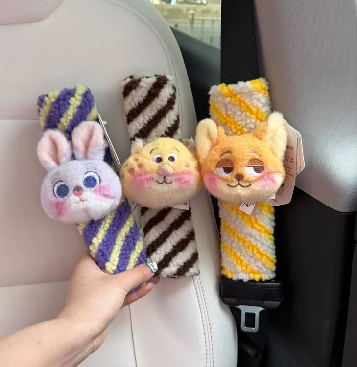 疯狂动物城朱迪尼克汽车安全带护肩车载卡通保险带可爱用品公仔