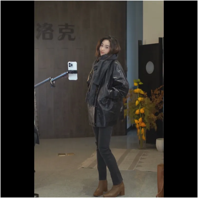 【SHYLOCK FASHION】冷翠油蜡绵羊皮夹克外套