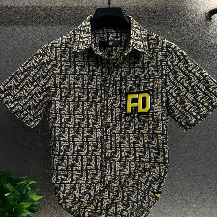 【小宋】欧货顶奢高定格子潮牌短袖衬衫2025新款夏季大牌开衫外套