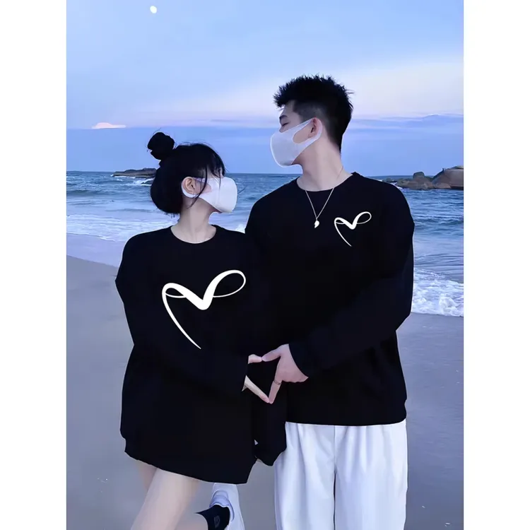 特别的不一样2025新款情侣装卫衣秋冬圆领宽松小众设计感上衣外套