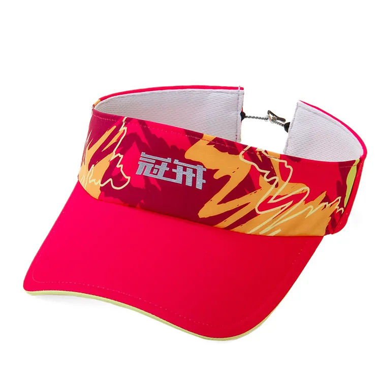 冠戒2025新款马拉松运功空顶帽印花潮流时尚帽子吸汗