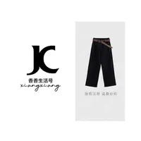 冬日暖绒感 | 休闲经典百搭丹宁蓝复古密密绒直筒牛仔裤X6036