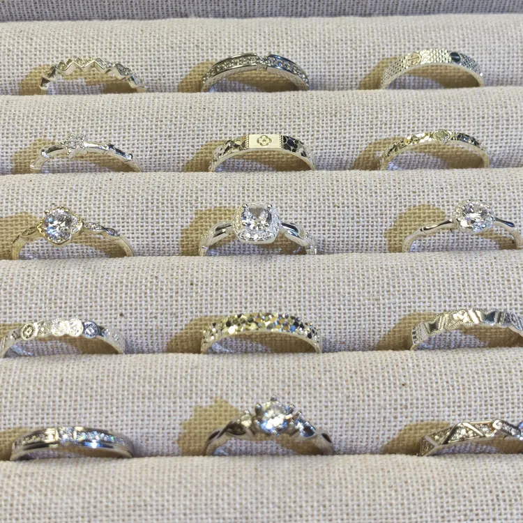 足银戒指 【女戒系列活口】足银戒指冷淡风可调节时尚百搭排戒镶嵌