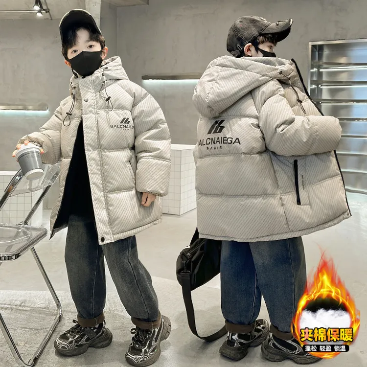 男童冬装棉服2025新款小男孩大童棉袄儿童装加厚爆款棉衣夹棉外套