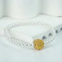 足银银制品  【小北好物】足银花花手串【尺寸约3.5mm】 2QH34X599