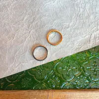 铜合金戒指 1947。玫瑰色底蜂巢婚戒款