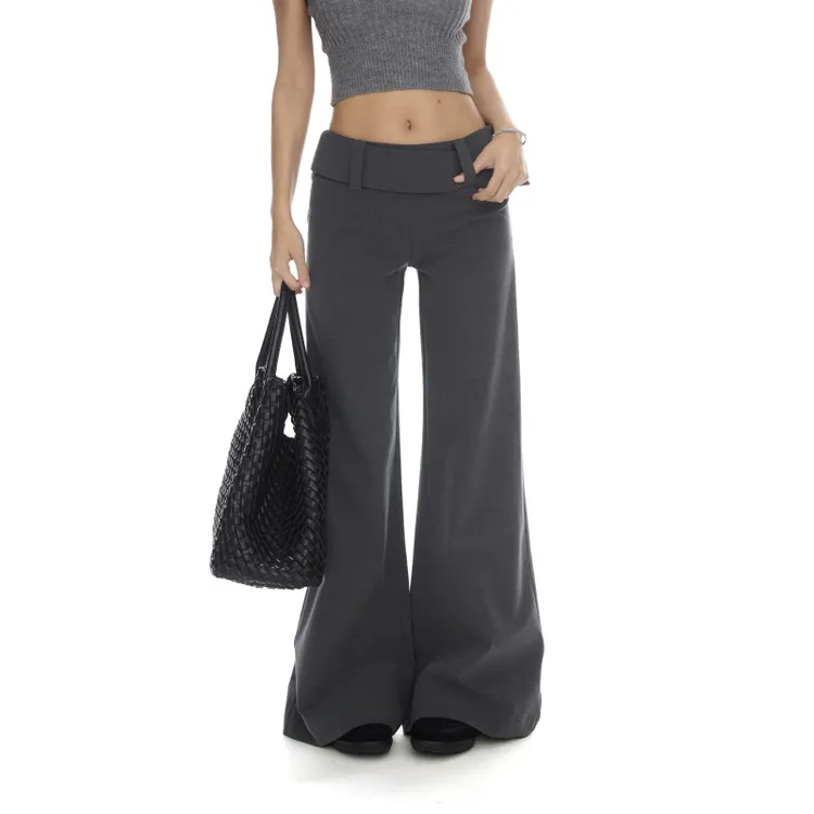 withmin【现货】凉皮 回忆复刻 显瘦西装直筒微喇休闲裤女2524145