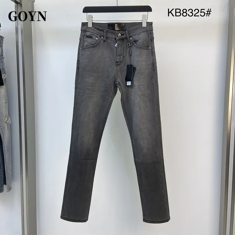 GOYN秋季2025轻奢简约修身男士直筒时尚美式百搭男装休闲牛仔长裤
