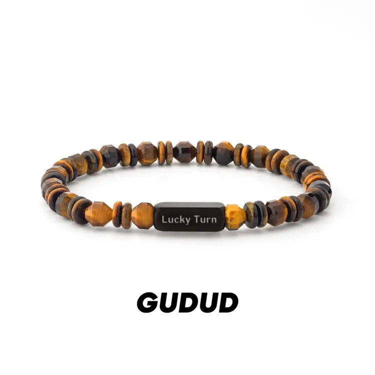 钛钢手链 时来运转手链男士潮简约百搭高级感细款串珠手串送男友