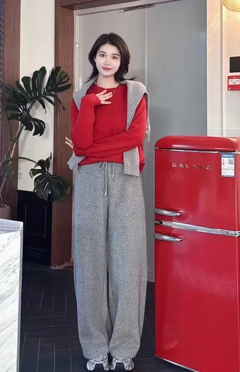 俪妍【LIVELY·YAN】24冬季新款秋冬直筒裤17971阔腿裤宽松显瘦秋季