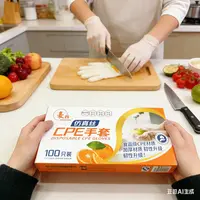 一次性手套耐用加厚PE食品小包PE食品级塑料家用透明薄款吃龙虾