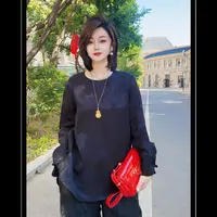 8223【佳衣恋】新中式奢华提花国风圆领上衣