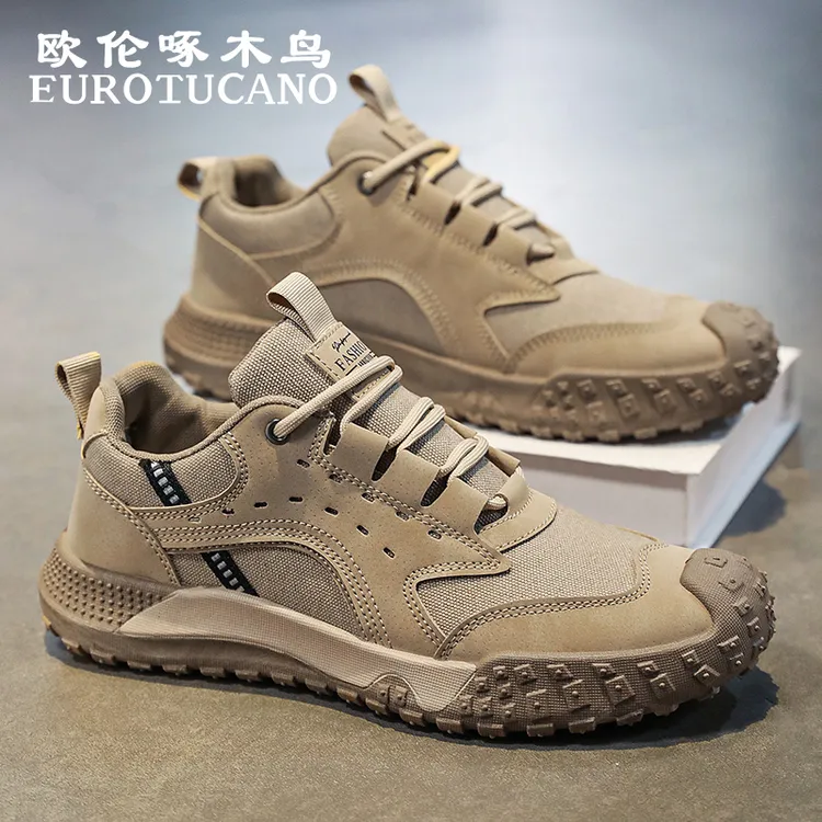 欧伦啄木鸟EUROTUCANO男鞋秋季防滑耐磨休闲工装鞋男士厚底劳保鞋