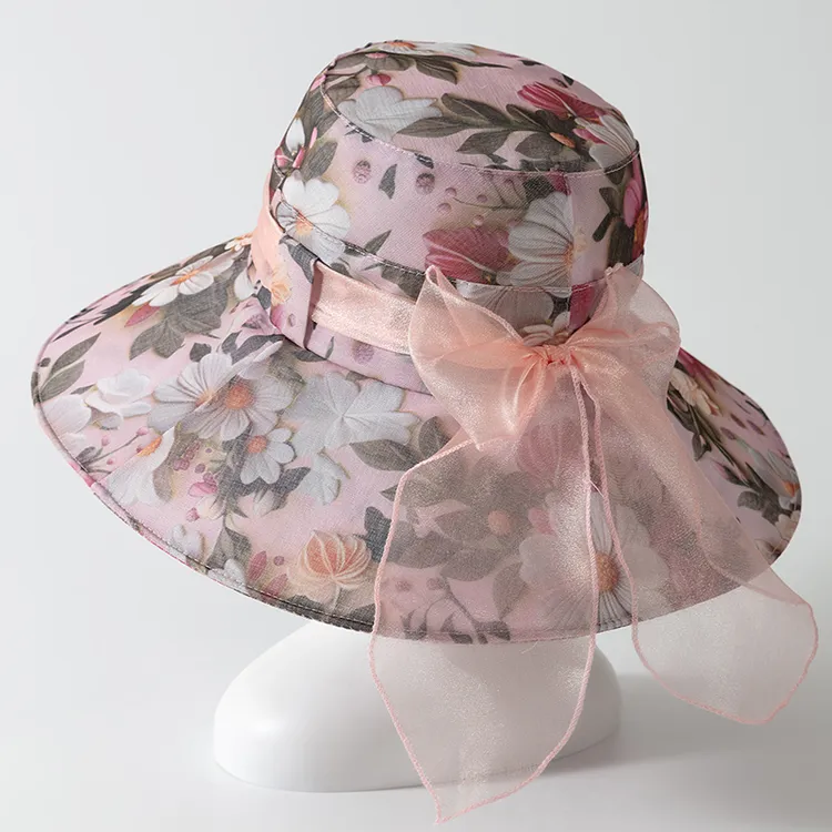 夏季帽子女士百搭防晒遮阳帽户外出游可折叠妈妈渔夫帽夏薄款凉帽