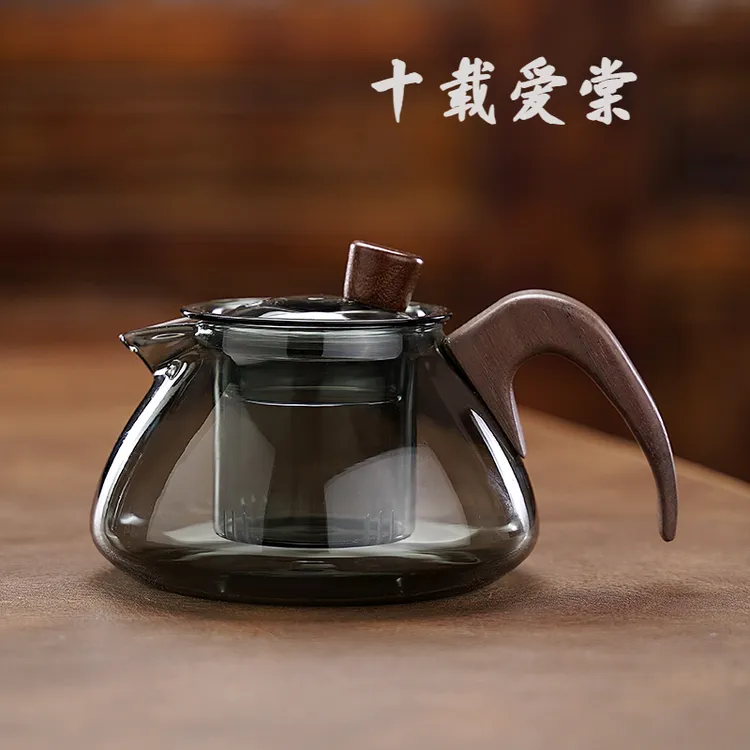 十载爱棠玻璃茶壶耐高温加厚泡茶壶茶水分离家用花茶壶茶具煮茶壶
