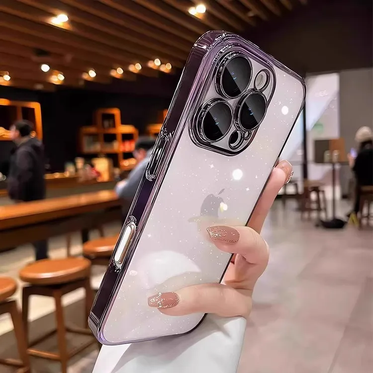 星空闪粉适用于苹果14Promax手机壳豪华新款带镜头17promax手机壳