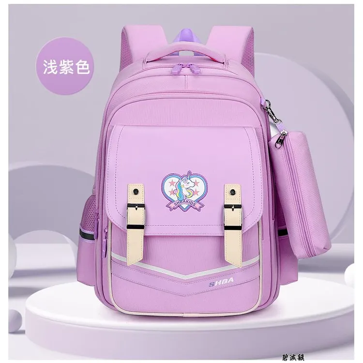 书包小学生男2025新款卡通护脊轻便防水轻便儿童女孩独角兽双肩包