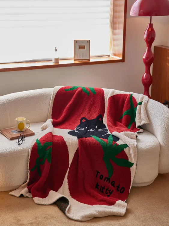 【MJ】多功能针织半边绒盖毯午睡毛毯沙发毯子酒店民宿装饰毯