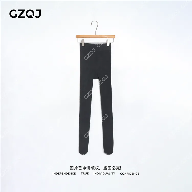 老琴私服【瘦腿袜】琥珀流光风绵羊毛连体裤加绒打底裤袜女秋冬9809