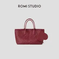 ROMI STUDIO 首饰袋 绵羊皮材质编织高级质感托特包 RWCLP33657
