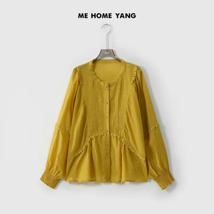 ME【100%苎麻枫糖刺绣罩衫】重工刺绣透气显瘦百搭休闲外套MESS2795